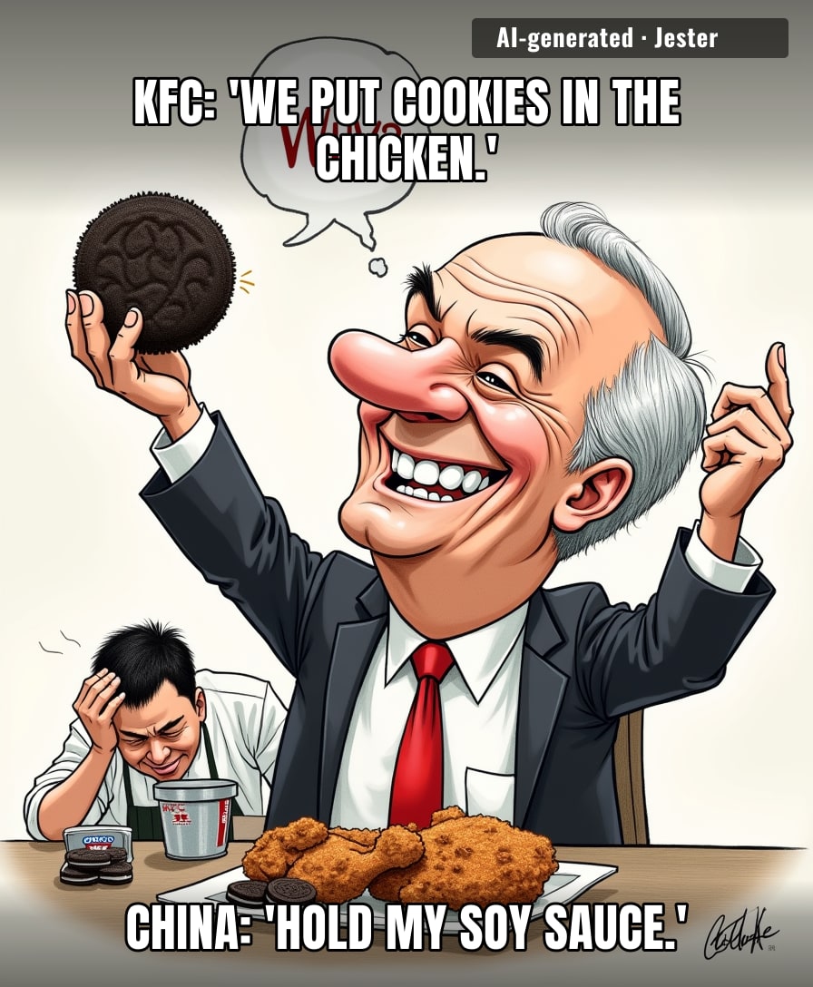 The only thing darker than that bun is the soul of the KFC exec who signed off on this.