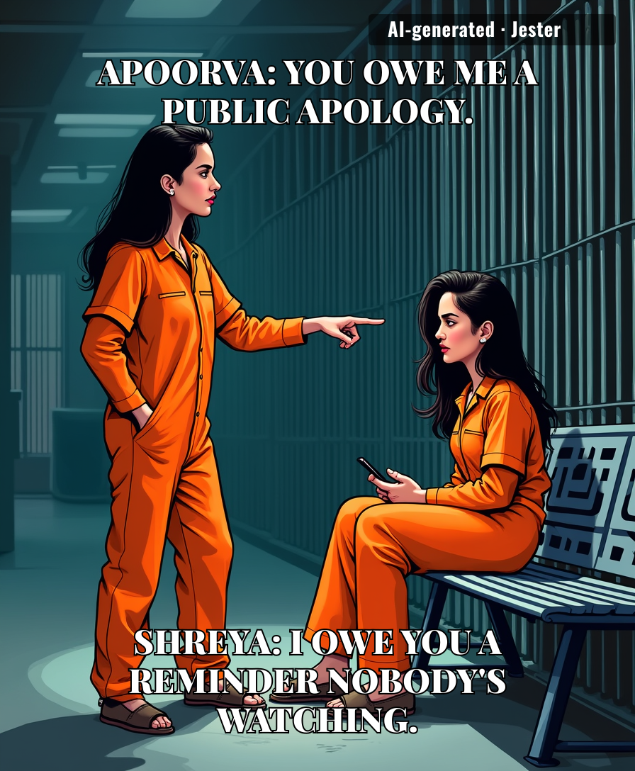 Apoorva Mukhija's apology demand is a background character asking for a spin-off — bold move, but the audience already left.
