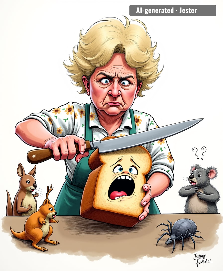 Australia's deadliest predator isn't the spider, it's a housewife with a bread knife.