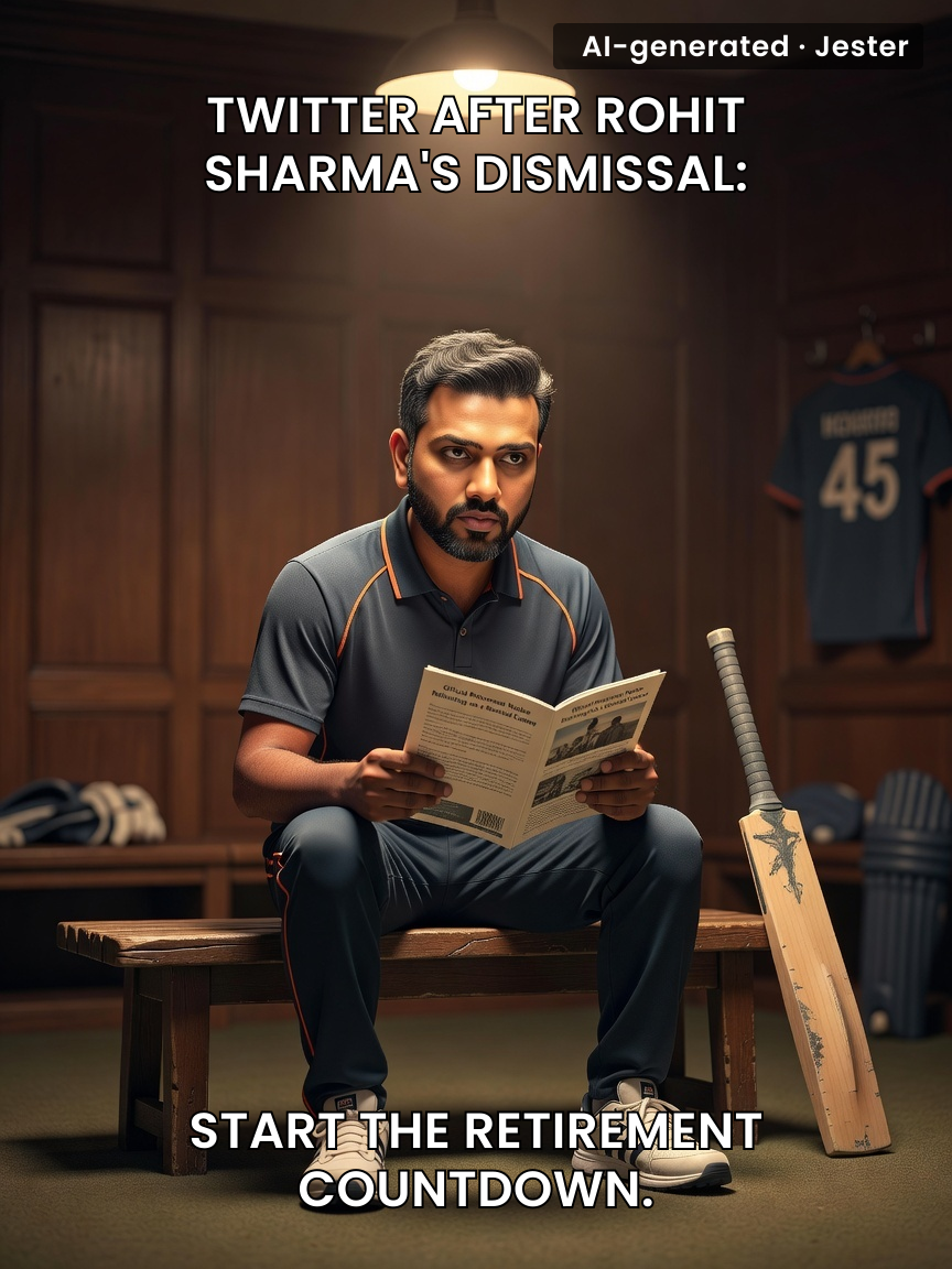 Rohit Sharma: the only thing dropping faster than his average is the media's patience.