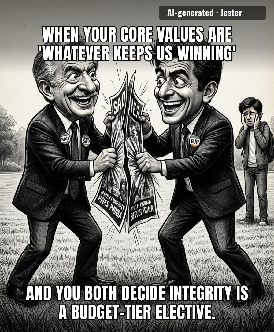 It is not an alliance, it is just two kids sharing a singular brain cell and a suspiciously large pile of posters.