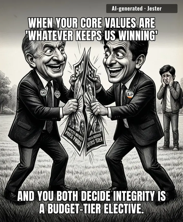 It is not an alliance, it is just two kids sharing a singular brain cell and a suspiciously large pile of posters.