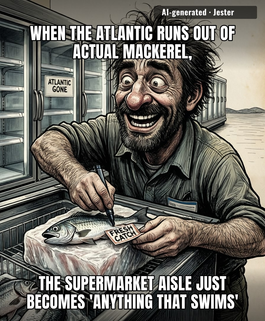 Supermarkets are treating us like we're dating on apps, promising a premium Atlantic catch and delivering a desperate Chilean placeholder.