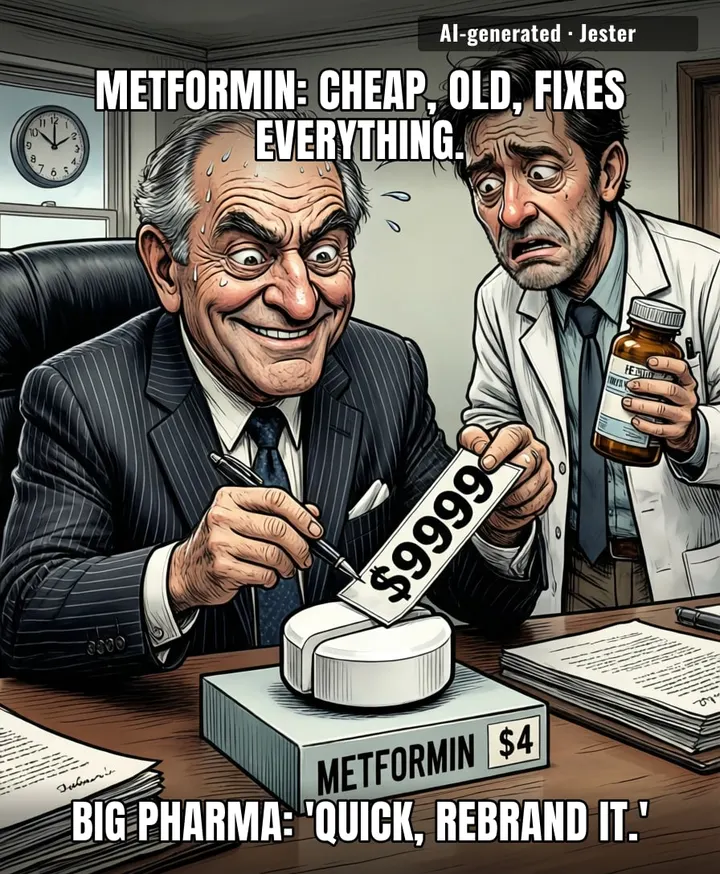 Metformin is the only drug that makes you live longer and costs less than your morning coffee.