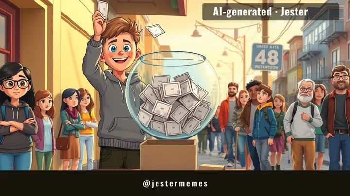 They raised $14,000. The lottery's already at 14,000 tickets in my group chat.
