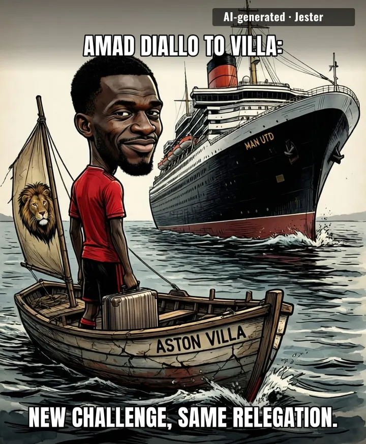 Amad Diallo swapping Manchester United for Aston Villa is like upgrading from a sinking ship to a boat with a leak that's also on fire.