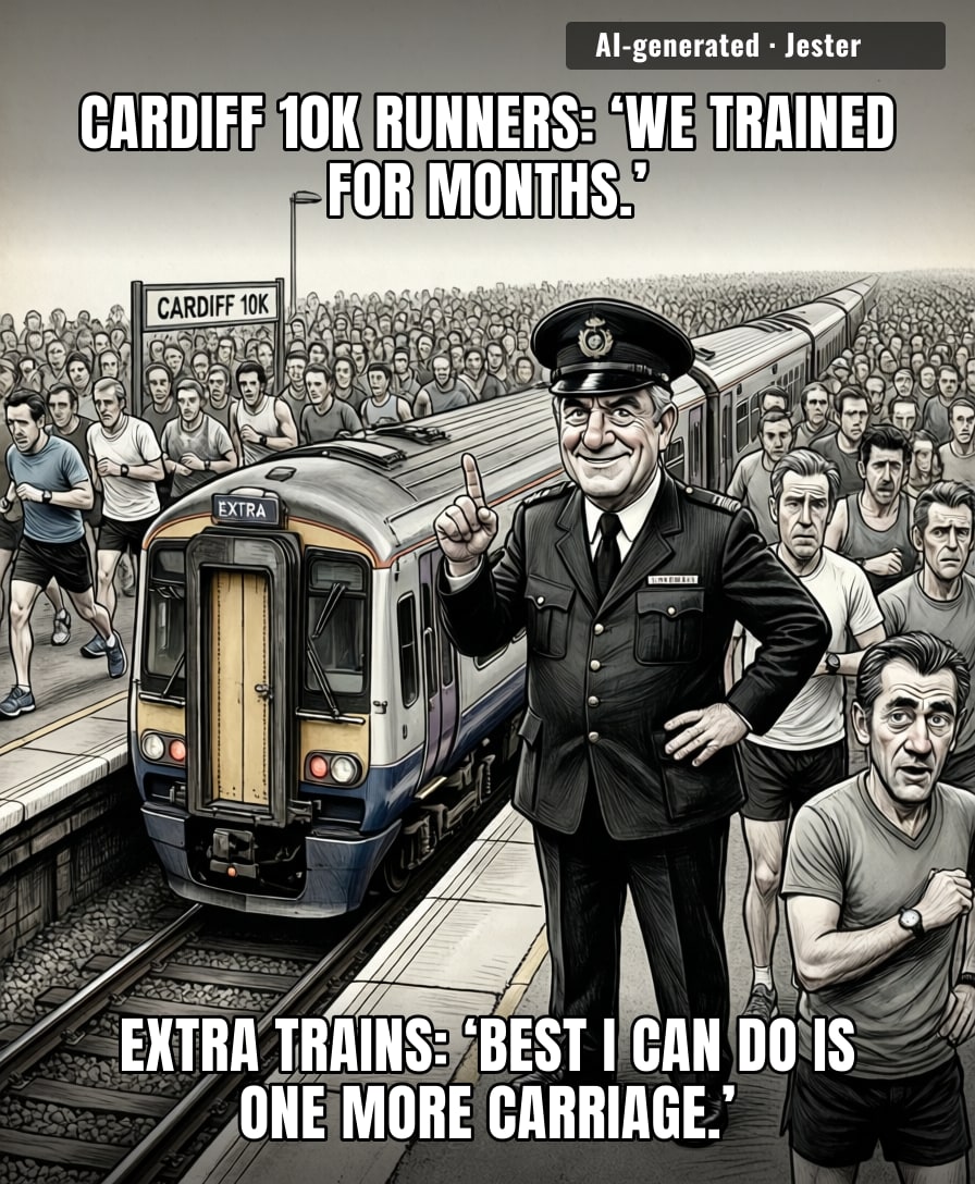 Thousands of runners versus the Welsh transport system: the real marathon starts when the train doors close.