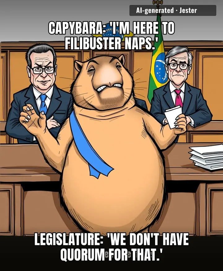 Brazil's lawmakers finally found a politician who's more chill than they are—and it's a 175-pound rodent with zero interest in passing anything.