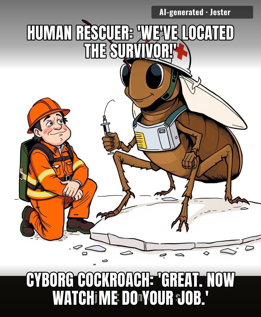 We spent decades inventing better robots and the winning design was a cockroach with a backpack.