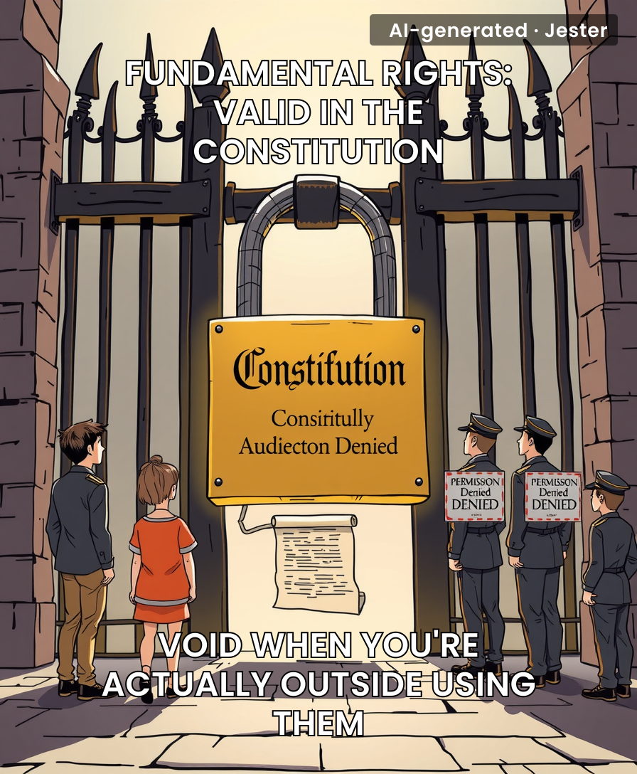 The most dangerous thing in this country is a group of students reading the fundamental rights section of the constitution out loud.