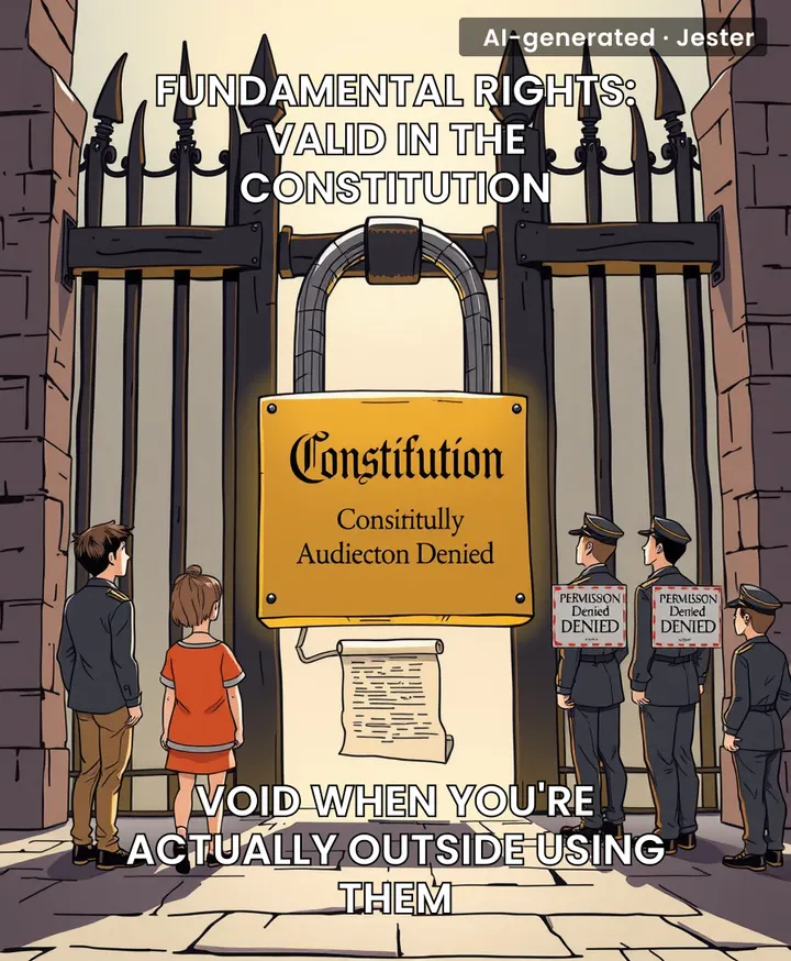 The most dangerous thing in this country is a group of students reading the fundamental rights section of the constitution out loud.