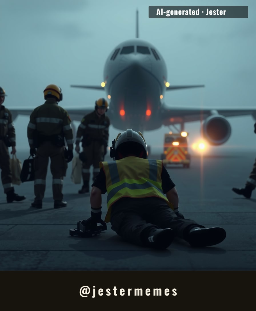 The incident underscores the persistent risks ground crews face daily.