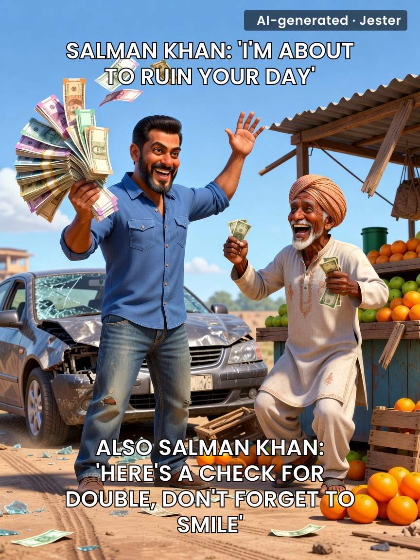 Salman Khan’s the only guy who can total your car and leave you thanking him for the upgrade.