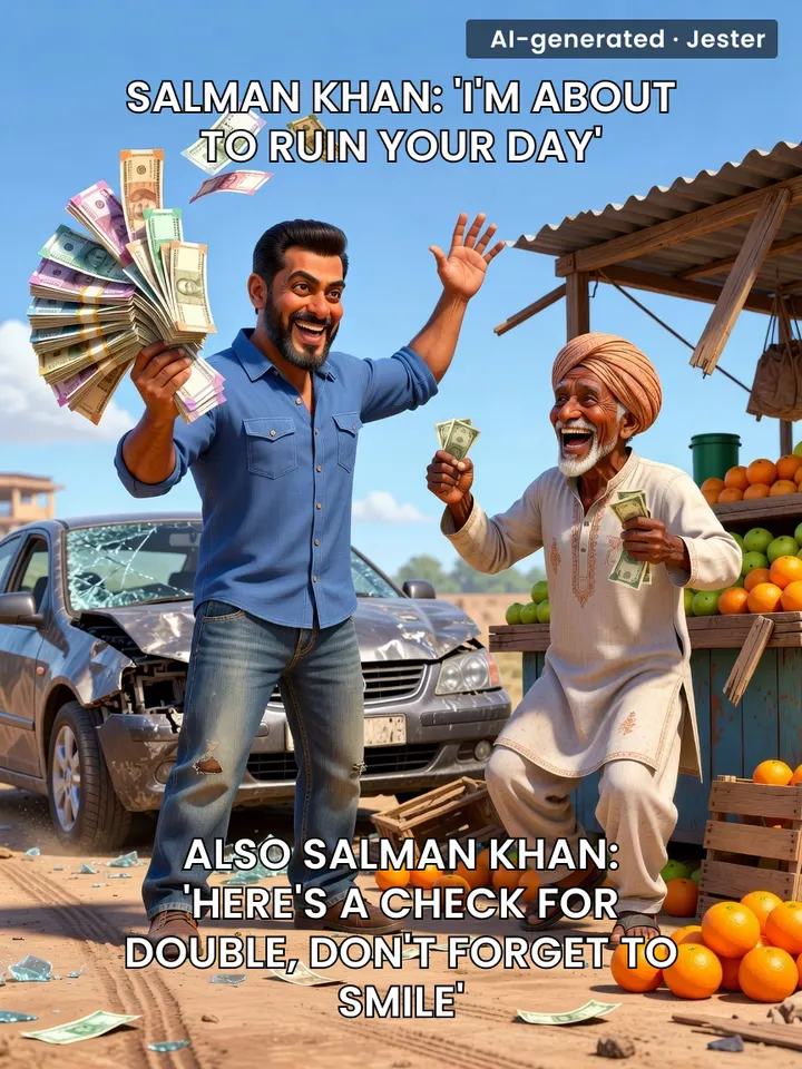Salman Khan’s the only guy who can total your car and leave you thanking him for the upgrade.