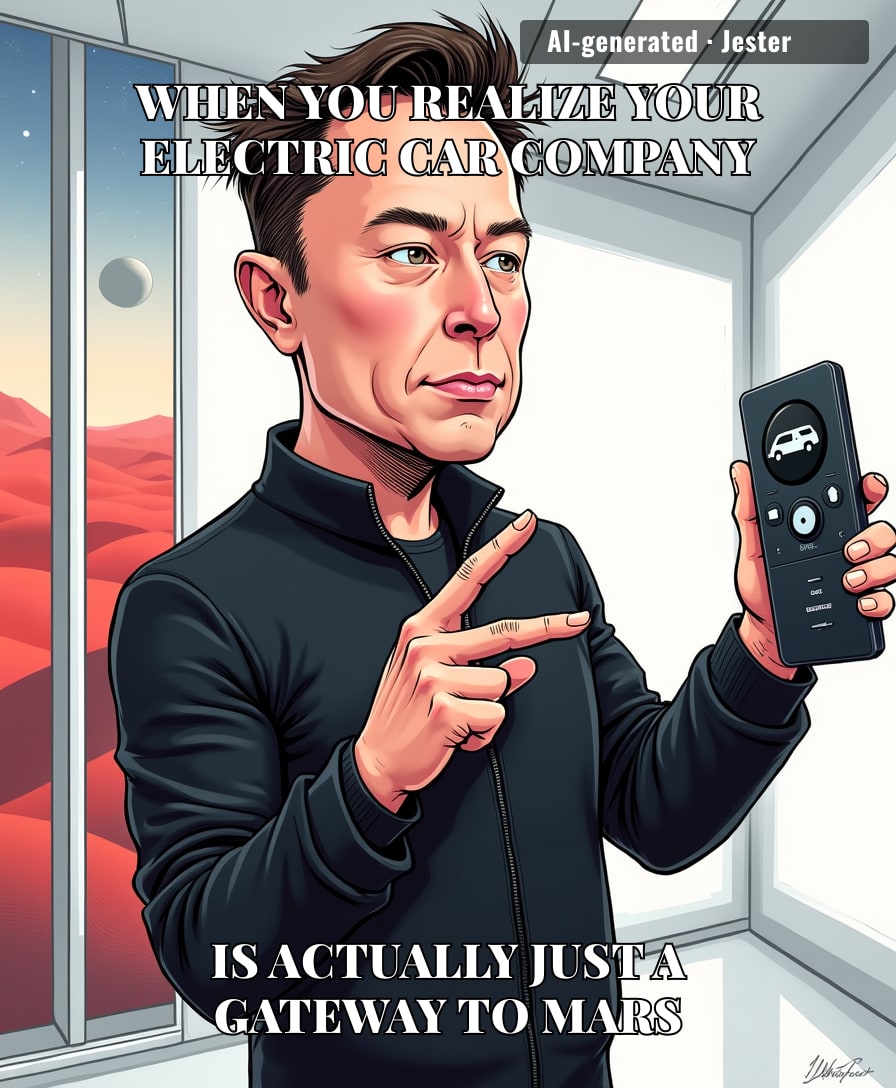 Elon is finally merging Tesla and SpaceX, presumably because even he is bored of the traffic on Earth.
