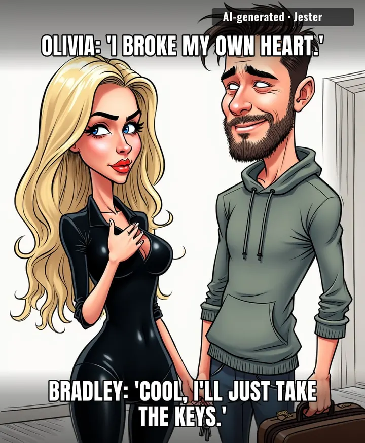 Hearts break, but his alibi's airtight.