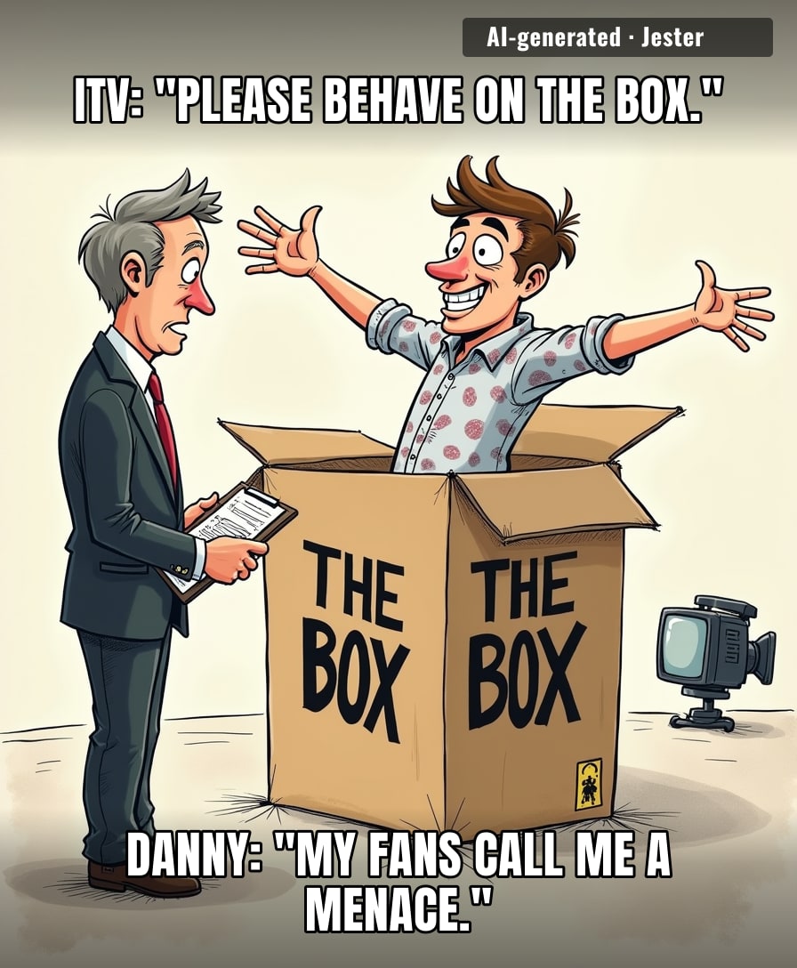 ITV's really out here handing Danny Aarons a bigger box to shout into.