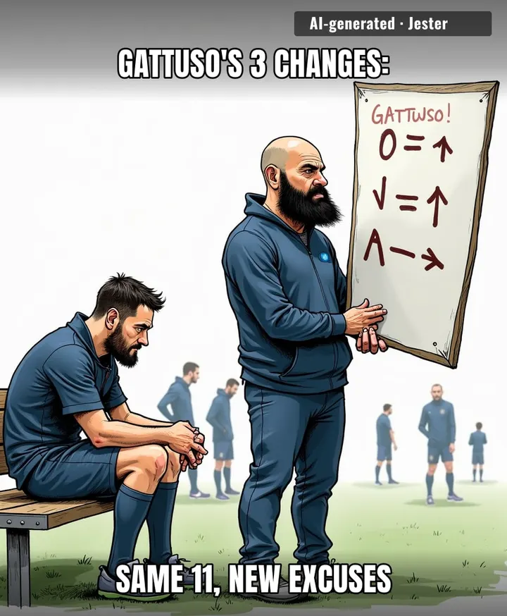 Gattuso's lineup changes have the same effect as rearranging deck chairs on the Titanic — but somehow he makes the Titanic worse.