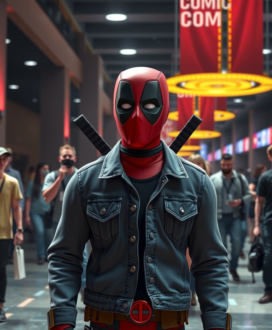 RYAN REYNOLDS WORE A GREY DENIM SUIT TO COMIC-CON. NO ONE RECOGNIZED HIM.