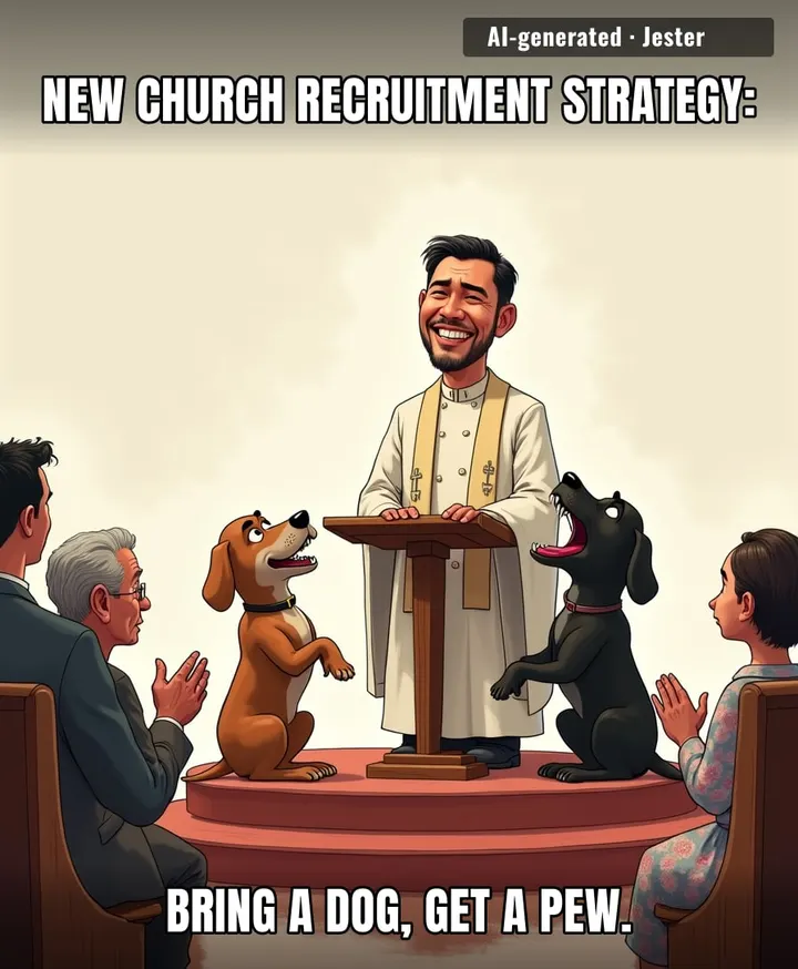 Finally, a church where the choir actually has a bark.