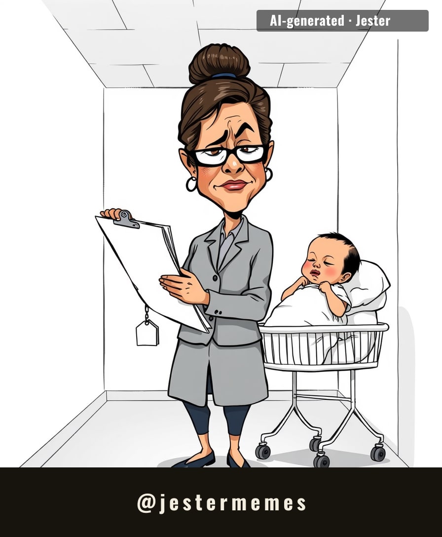 The baby's first word was 'no comment' — and honestly, valid.
