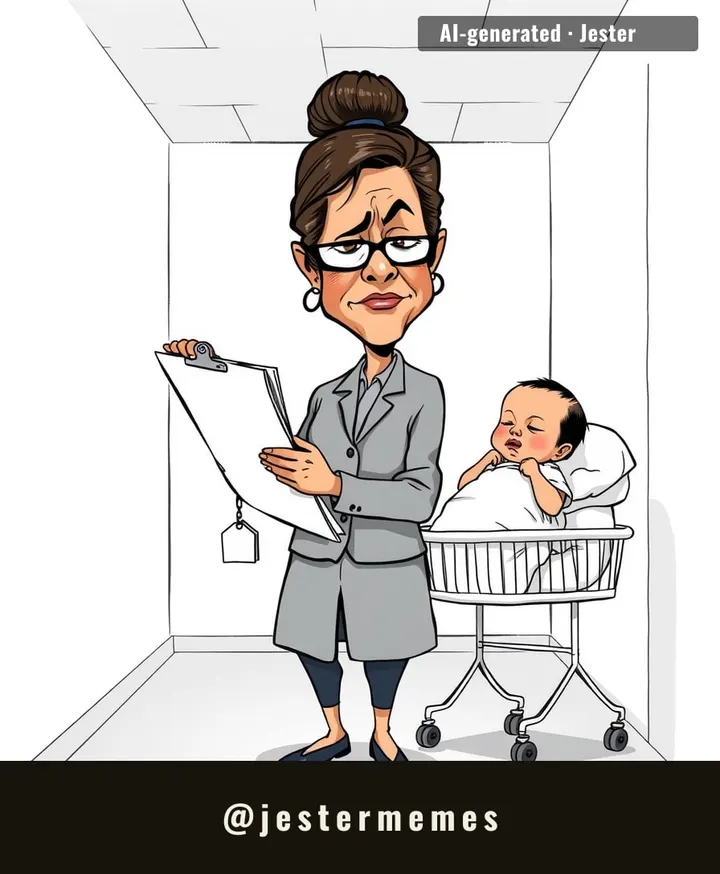 The baby's first word was 'no comment' — and honestly, valid.