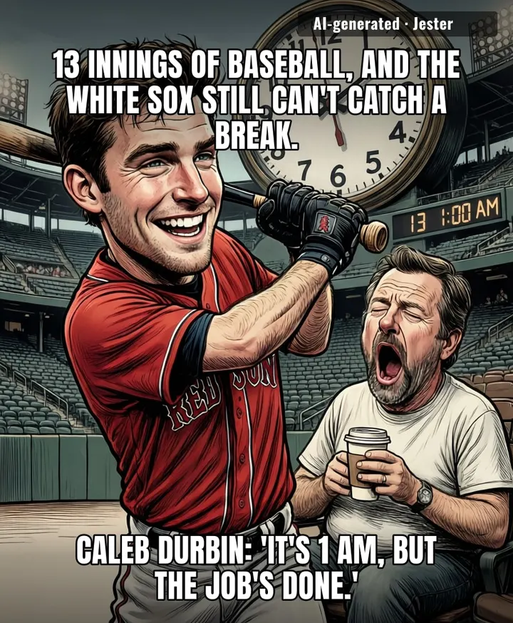 Durbin's bat needed 13 innings to get loud, but at least it got the last word.