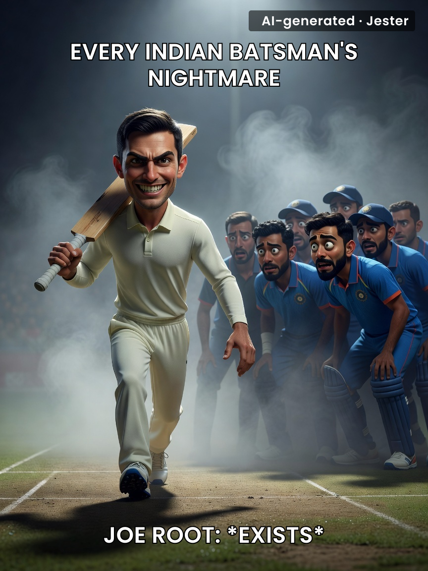 India's batting vs Root: a horror film with no survivors.
