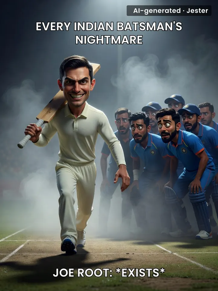 India's batting vs Root: a horror film with no survivors.