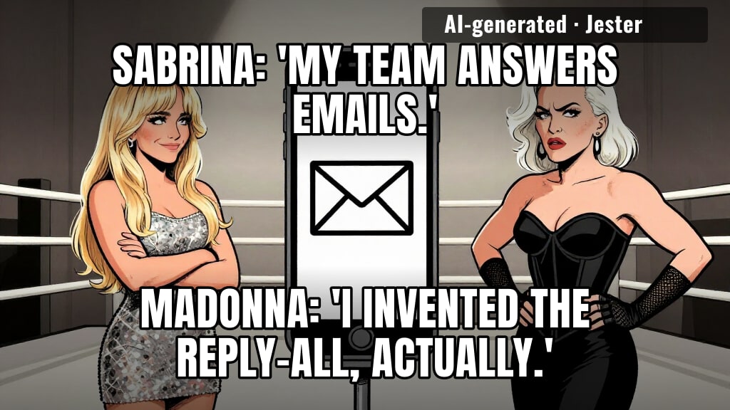 sabrina carpenter said my team answers emails. madonna's team is still checking their fax machine.