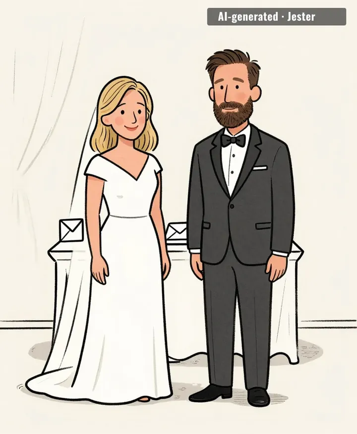 two GOATs, one legal document, zero stadium acoustics. wedding of the century and nobody even got a foam finger.