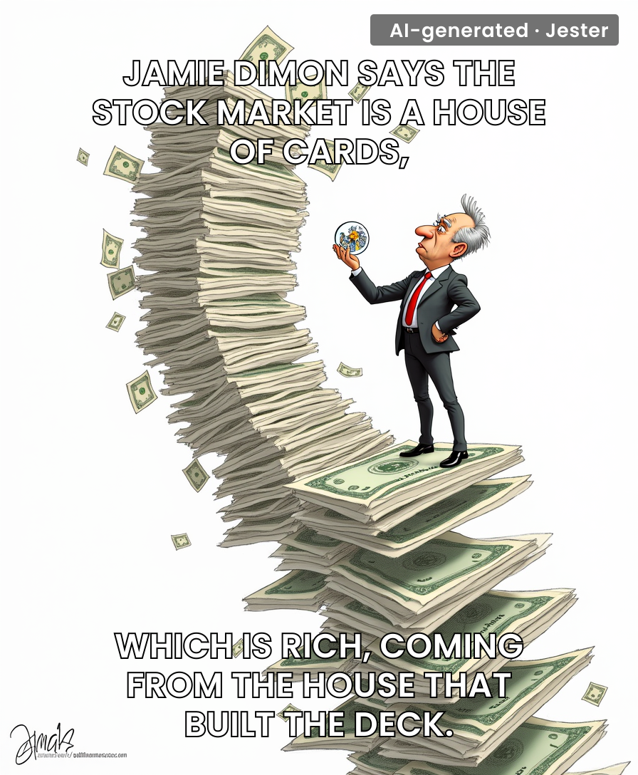 Hearing a Wall Street CEO warn us about risks is like hearing a pyromaniac offer fire safety tips.