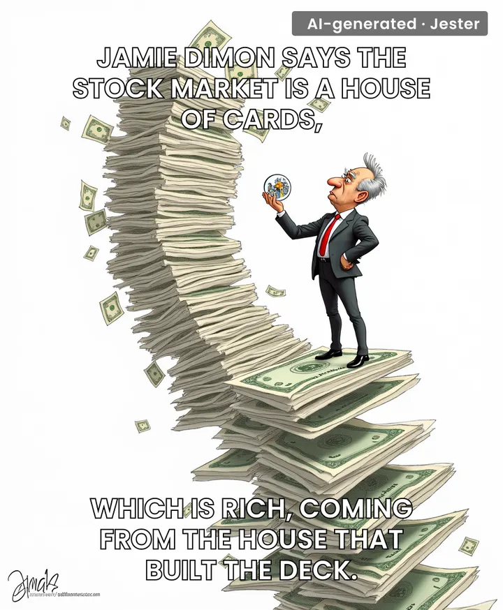 Hearing a Wall Street CEO warn us about risks is like hearing a pyromaniac offer fire safety tips.