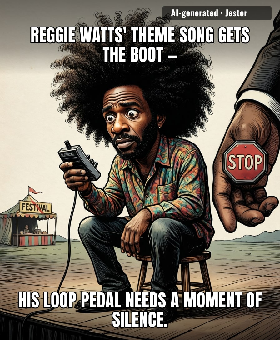 The industry's giving Reggie Watts the same energy as a bad Wi-Fi signal: cutting him off mid-stream.