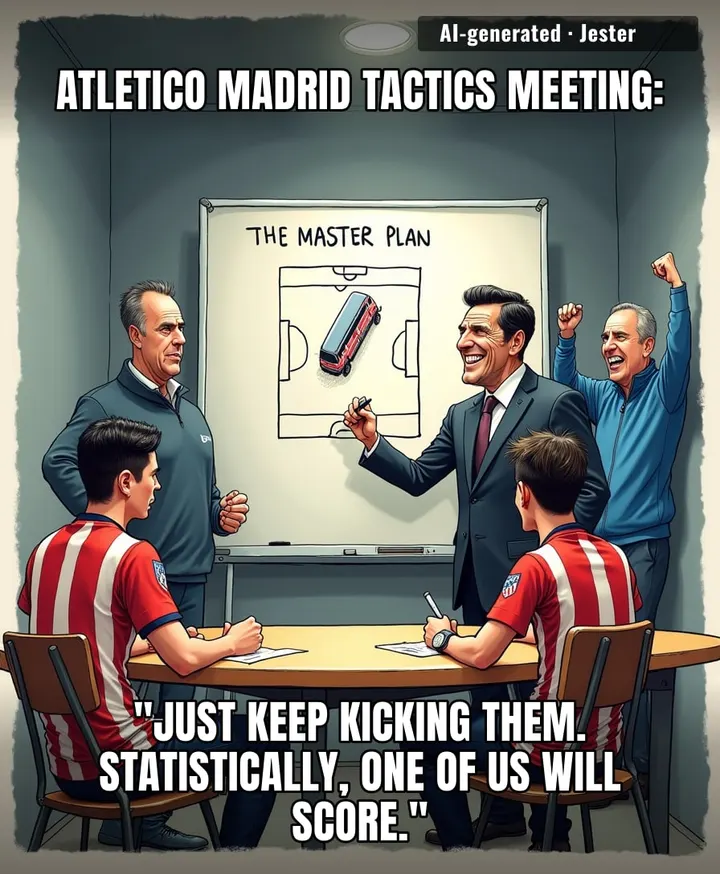 Atletico's game plan is so defensive they'd park the bus in their own trophy cabinet.