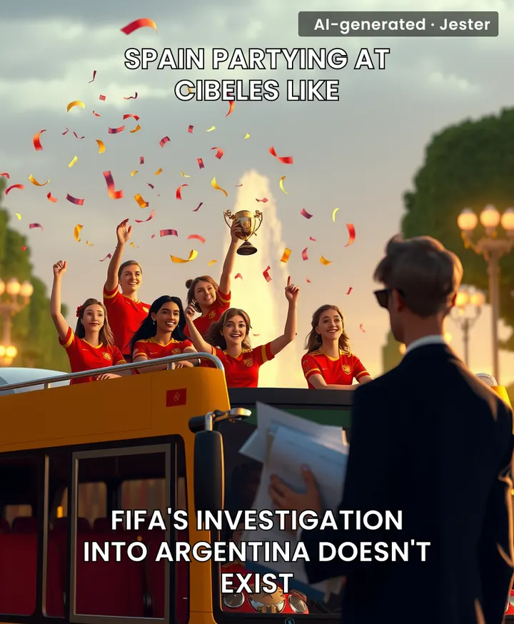 Spain's World Cup celebration is so loud, it's drowning out the sound of FIFA opening a file on Argentina.
