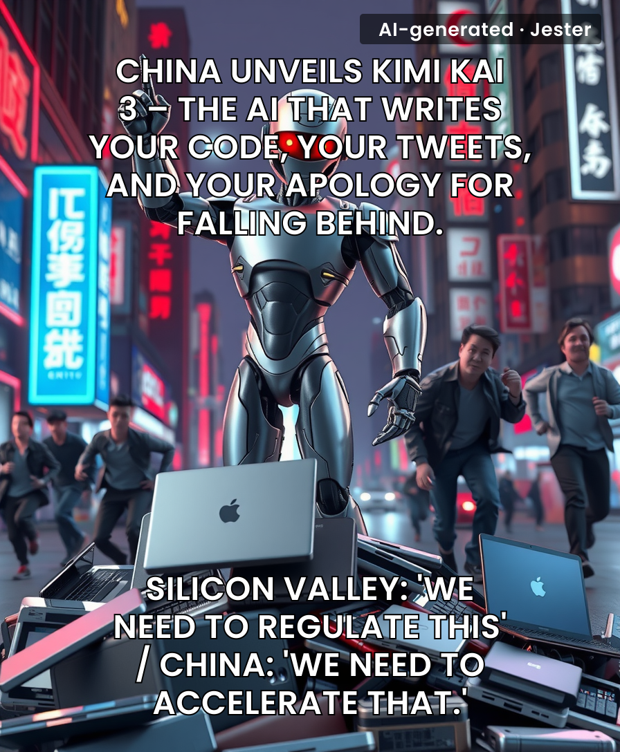 The only thing faster than China's AI progress is the US going from 'innovation hub' to 'please slow down'.