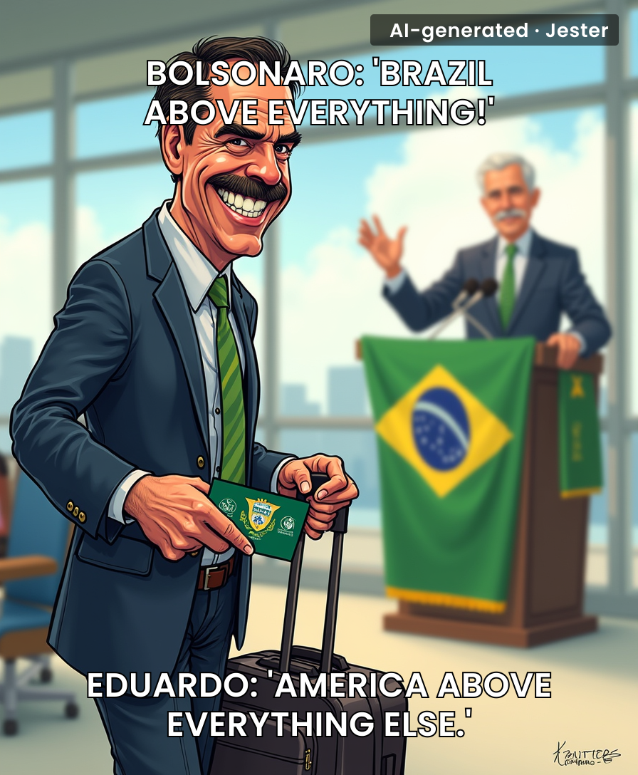 Eduardo Bolsonaro got a green card faster than his dad can say 'national sovereignty.'