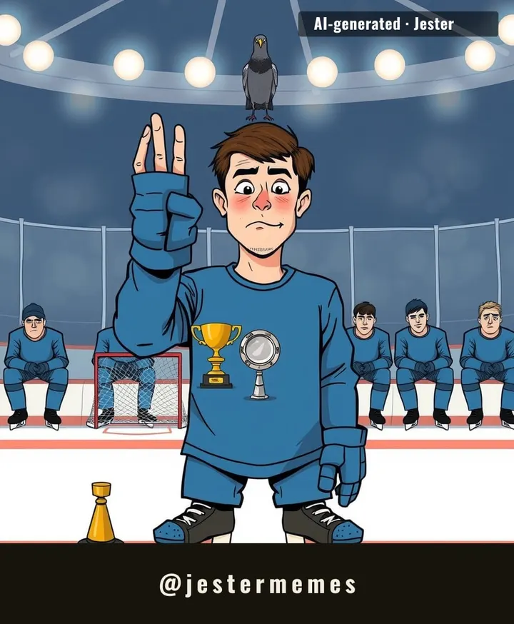he got a penalty so the Tupperware had something to match.