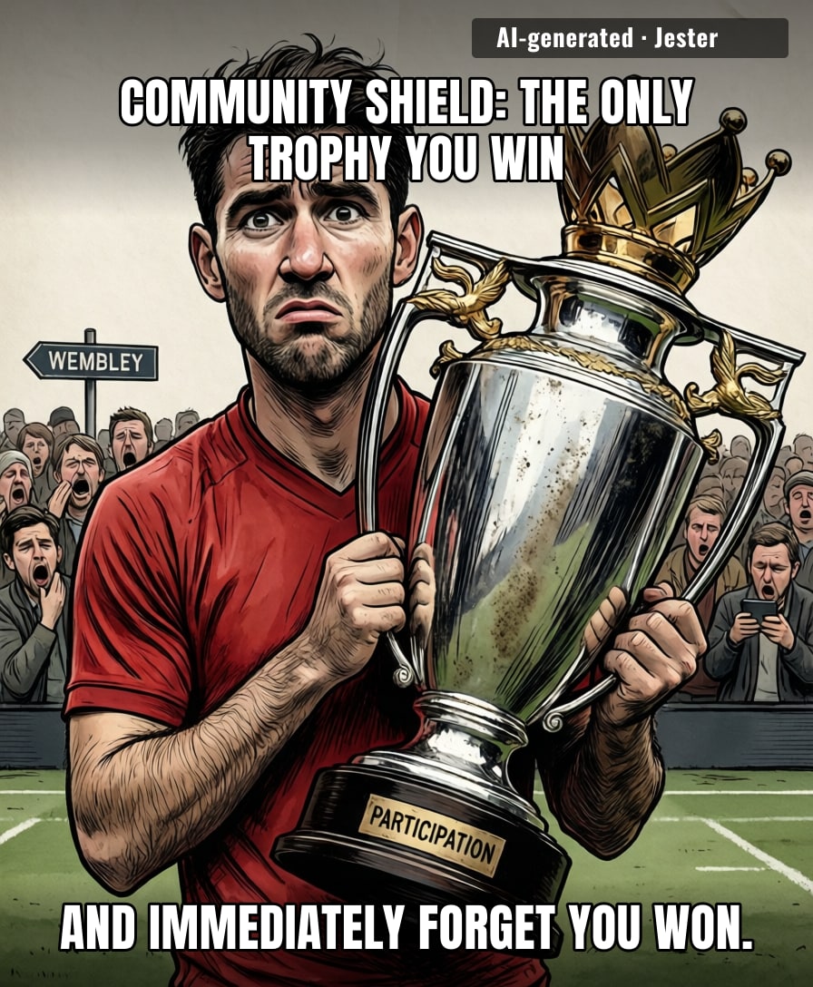 The Community Shield is football's participation trophy, except you still have to show up and try.