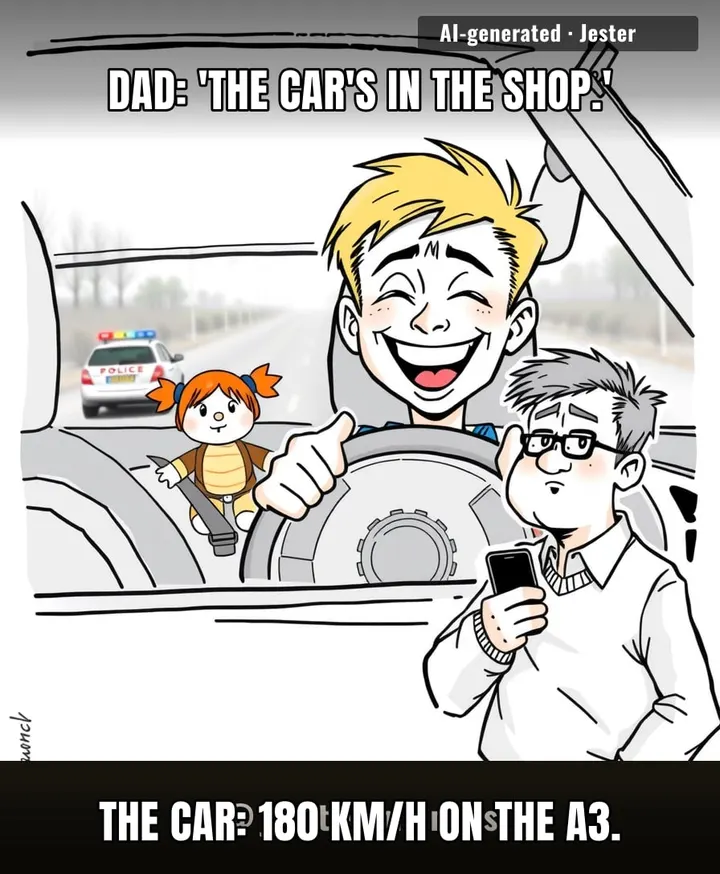bro was doing 180 with no license, no fear, no dad, and honestly? no notes