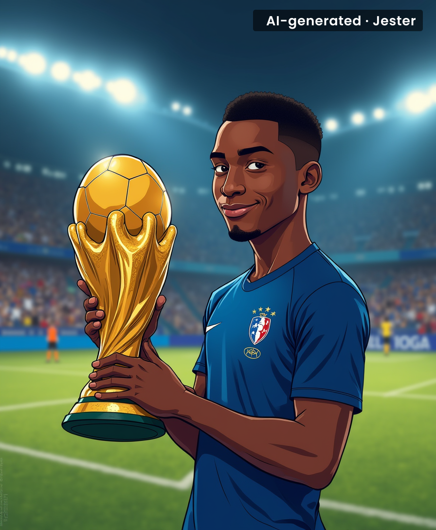 Mbappe's Golden Boot is so massive, the trophy shop started charging him rent.