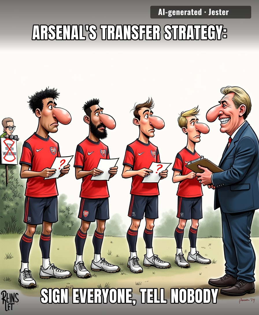 Arsenal are so secretive about signings, even the players don't know they're Arsenal players until they put on the shirt.