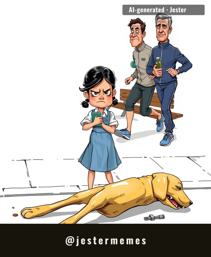 A nine-year-old cracked the case with a notebook while the entire Health Walk committee was busy taking selfies next to the crime scene.