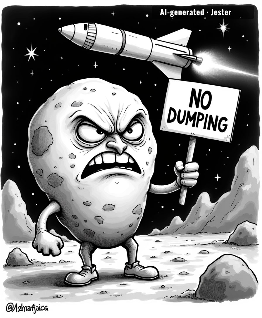 An empty Falcon 9 crashing into the Moon is the universe's most expensive way of saying 'we'll clean it up in the next update.'