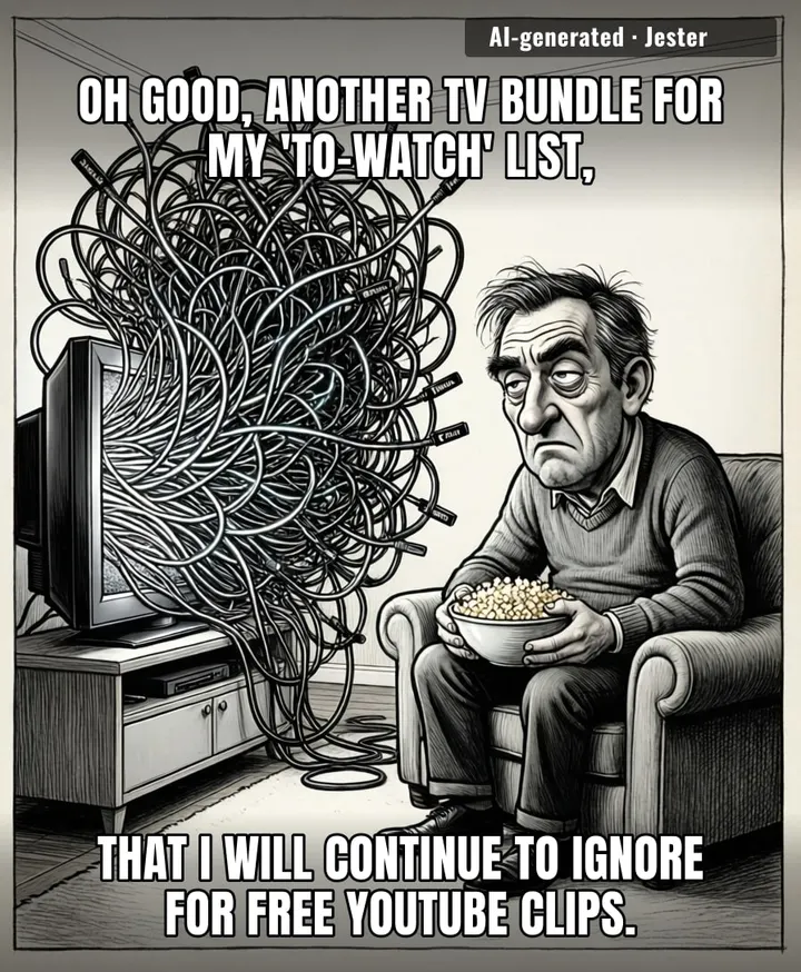 We really just invented the modern cable box to escape cable, only to pay Vodafone for the privilege of watching nothing on six platforms at once.