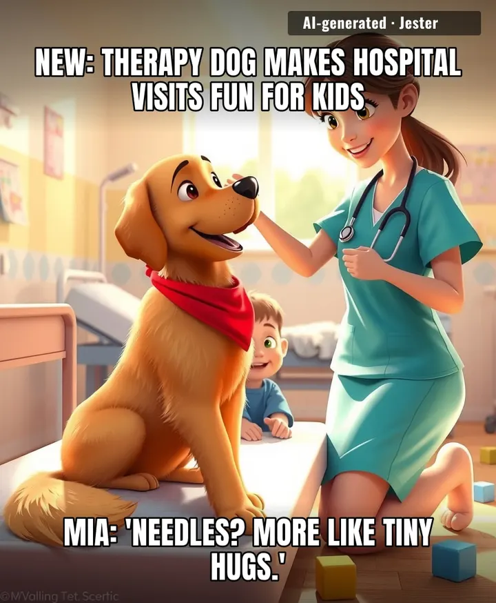 Mia's job security is better than most CEOs' — kids literally beg their parents to schedule blood tests.