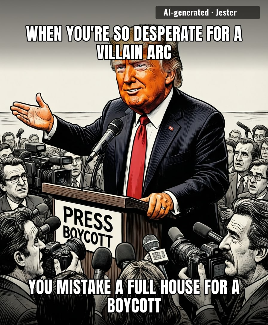 he's successfully boycotting his own ability to be heard.