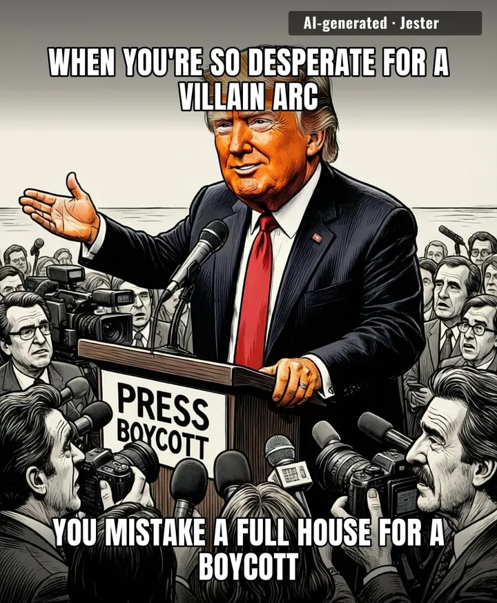 he's successfully boycotting his own ability to be heard.