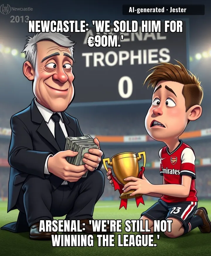 Arsenal just paid Newcastle €90M for the right to finish third again.